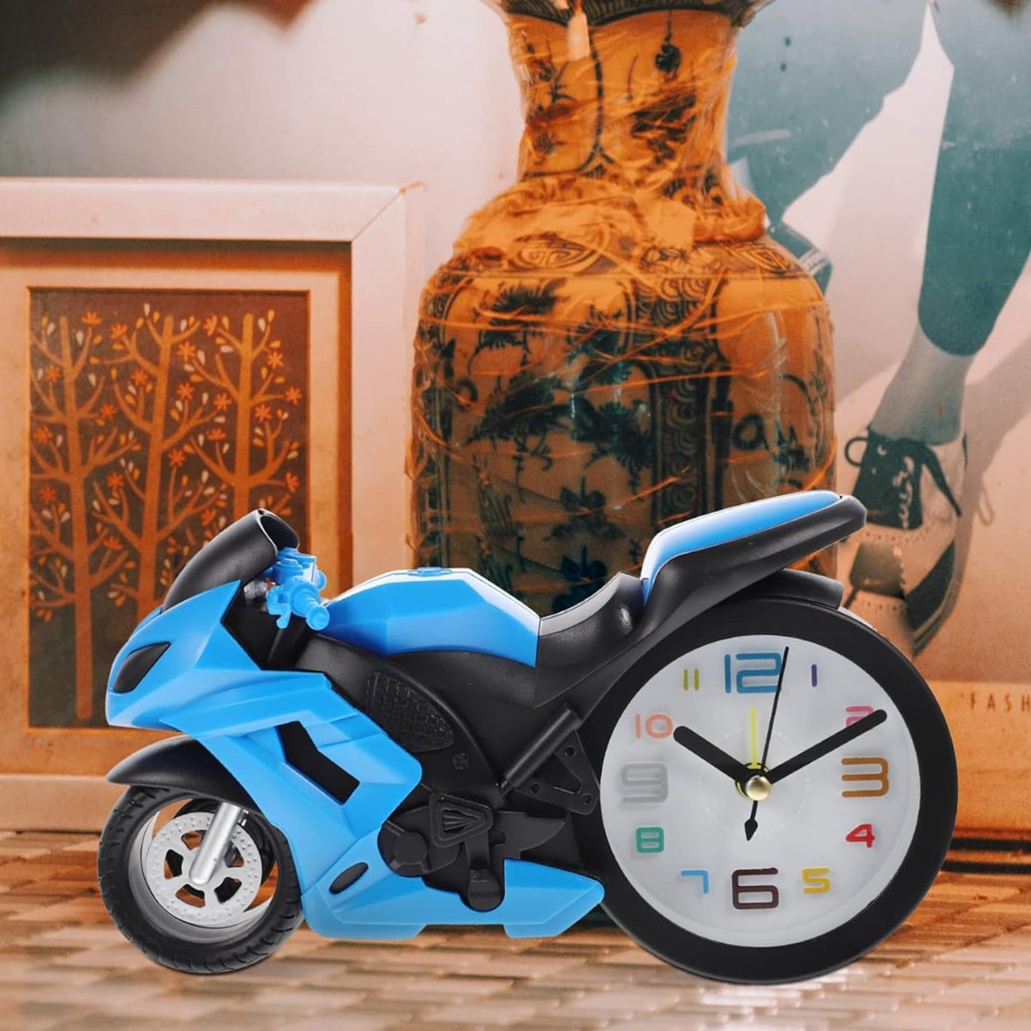 Retro Motorcycle Alarm Clock – Novelty Bike Engine Style Desk Clock Retro Motorcycle Alarm Clock – Novelty Bike Engine Style Desk Clock